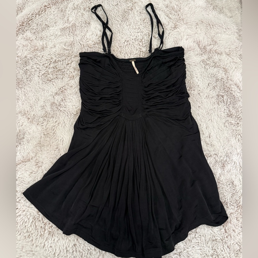 Free People Black Textured cami
